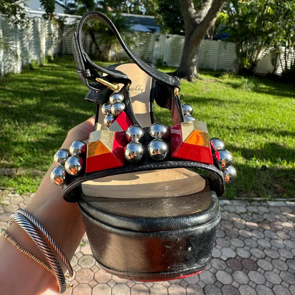 - nicol is back 85 crepe satin-louboutin heels 37.5 - Picture 11 of 15
